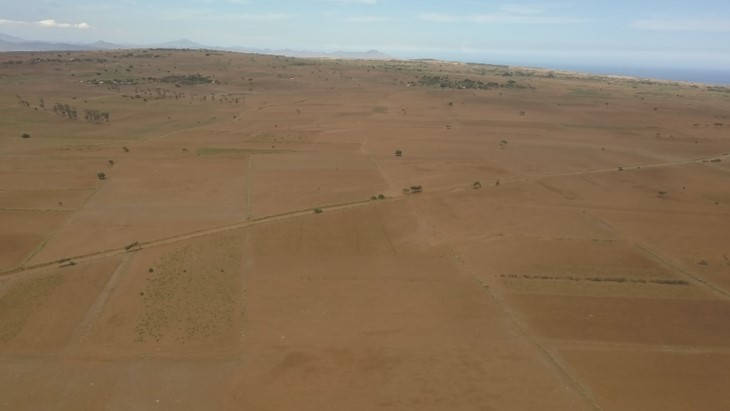 Photo aérienne des terrains aménagés